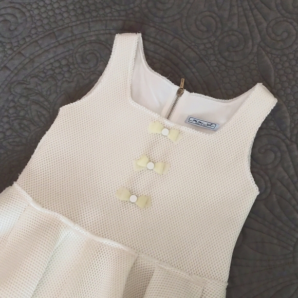 ⚜️Mi.Mi.Sol⚜️luxury brand girls white scuba dress🤍size 12🤍 - Picture 2 of 9